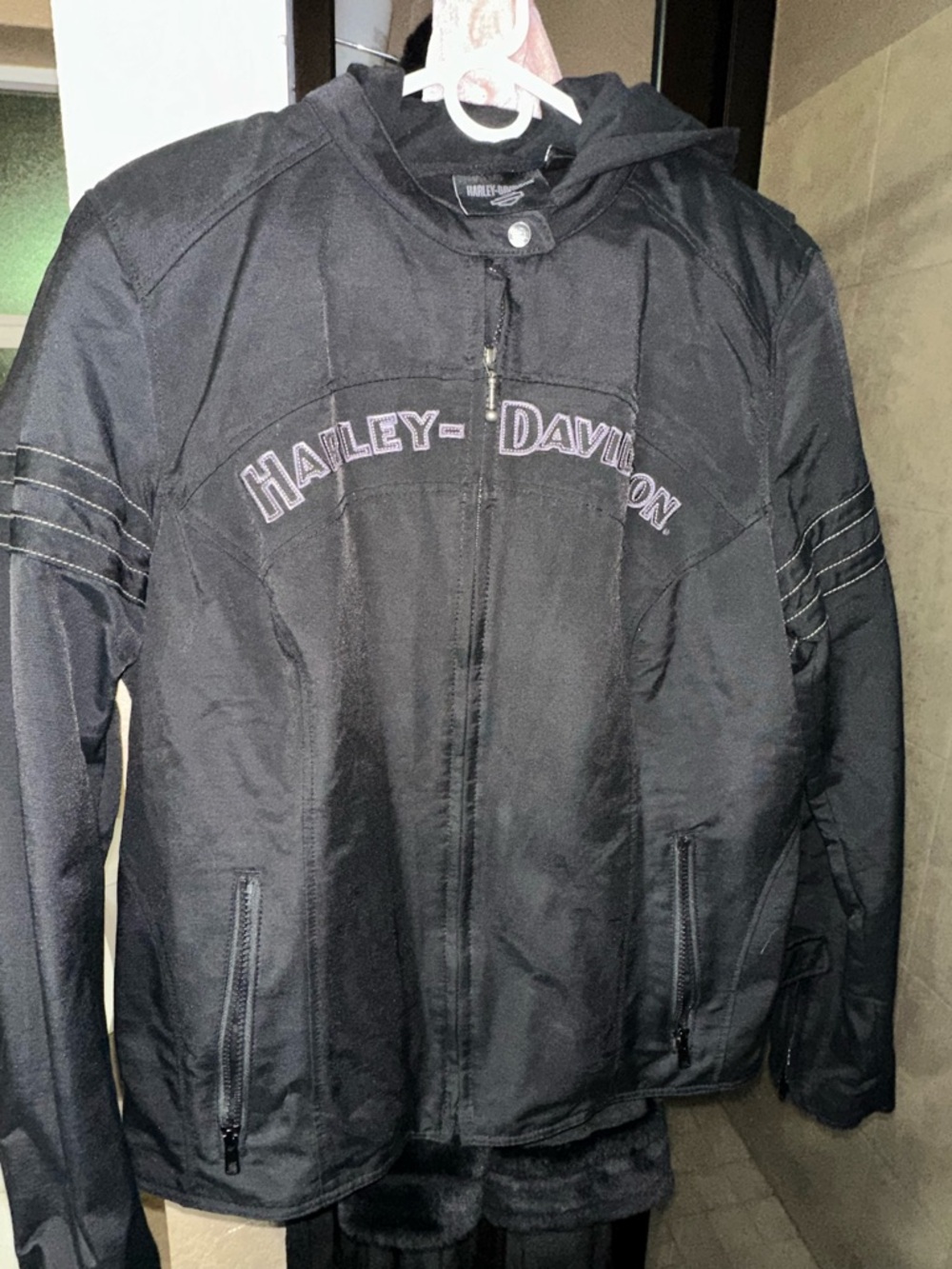 Harley-Davidson Black Hooded Performance Riding Jacket